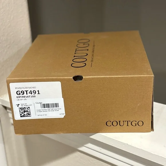 Coutgo Womens Sz 10 Khaki High Heel Ankle Boots Worn Two Times - Picture 10 of 10